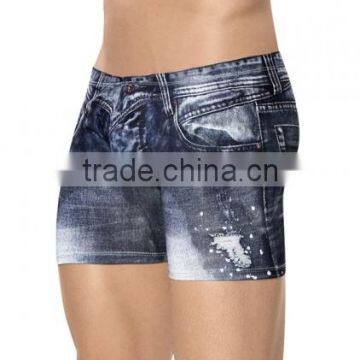 New Arrival Vivid Jeans Print Mens Underwear Boxer Vivid Slim Sexy Fashion Spandex Undergarments photo-4