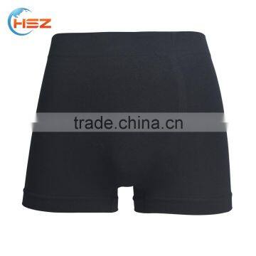HSZ-0025 China Manufacturer 2017 Mens Hot Plain Printed Black Boxer Briefs Sexy Tight Seamless Underwear Men Elastic
