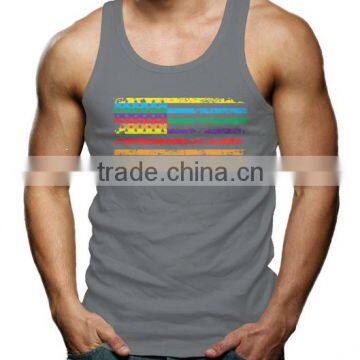 China 100 Cotton Stringer Tank Top Custom,mens Tank Top Fitness photo-2