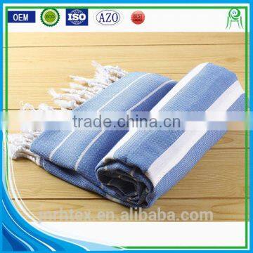 New Design Custom Cooling Navy Blue Beach Towel With Tassel photo-2