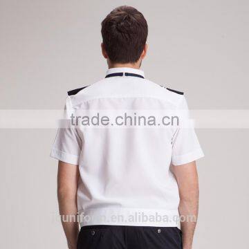 Customized Men's Security Guard Dress Uniform/Cheap Security Shirt/ White Design Security Guard Wear photo-2