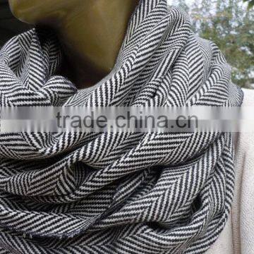 Herringbone Scarf, Mens Scarf, Grey Herringbone Infinity Scarf ,winter Scarf, Cowl Scarf, Women Men Scarves, Accessory photo-6