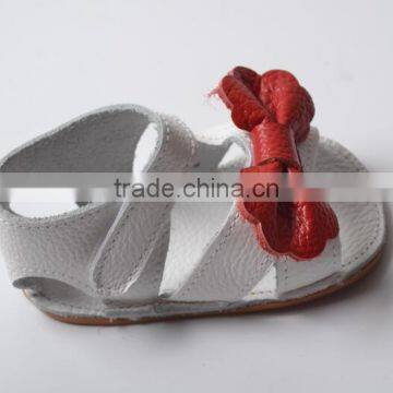Genuine Leather Girl Summer Moccasins, Bow Design Baby Shoes photo-5