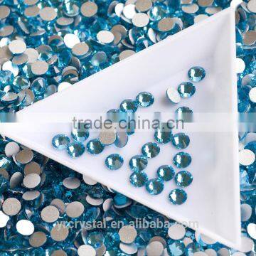 Wholesale aquamarine non hotfix rhinestone flatback