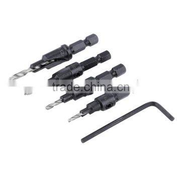 4 Pcs HSS Countersink Drill Bits + 1 Pcs 1/4 Quick Change Hole Hex Shank Screw Hot Search photo-2