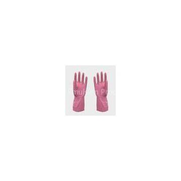 Women / Man Cycling Household Latex Gloves With dip flocklined