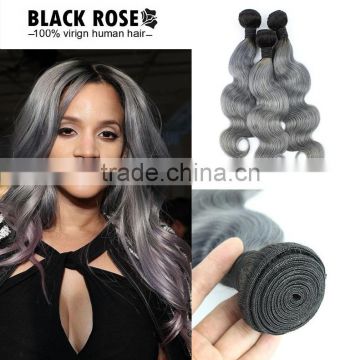 Grade 7A Peruvian Body Wave 2 Tone ombre hair extension, virgin Hair