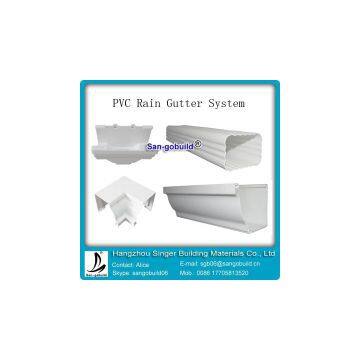 5.2 inch Square PVC Gutter Roof Drain Gutters 5.2inch PVC Rain Gutter