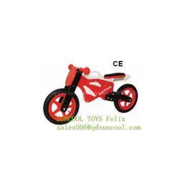 wooden balance bike