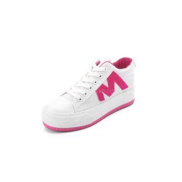 Pink M Women''s Fashion Punk Canvas Lace Up Walking Shoes