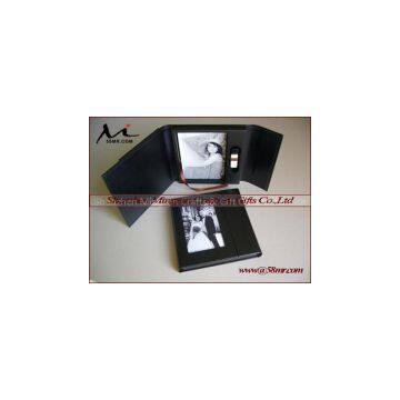 Leather CD DVD USB Flash Drive Packaging Storage Gift Case Box photo-2
