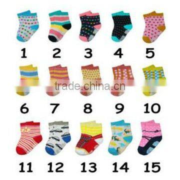 New arrival hot-selling 100% cotton children socks slip-resistant small kid's socks baby floor socks