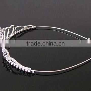 Pretty Tiara Wedding Bridal Crown Clear Rhinestones Crystal Headband photo-2