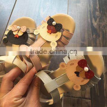 B21379A Korea girl cute bear soft sandals summer toddler shoes