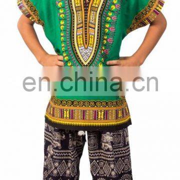 Kids African Dashiki Ethnic Cotton Shirts photo-3