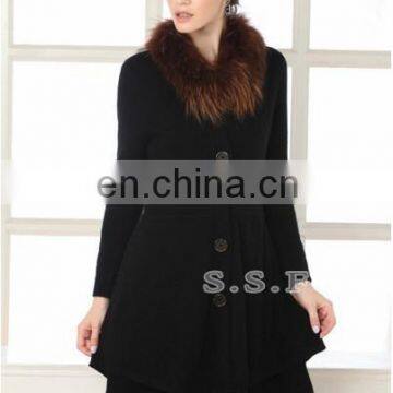 New Fashion Women 100% Cashmere Overcoat With Good Price