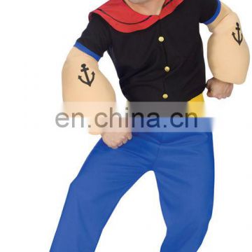 New design funny popeye costume halloween costume fancy dress costume for adult men AGM2027