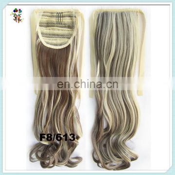 Ribbon Wrap Around Ladies Long Wavy Clip In Hair Extensions HPC-0196