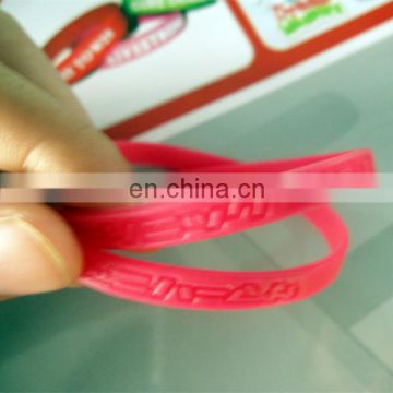 Printing Silicon Wristband engrave thin wristband