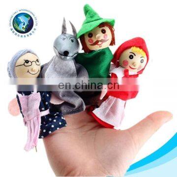 Handmade funny family doll finger puppet custom cute soft stuffed plush cheap finger puppet