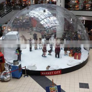 HI professional advertising christmas inflatable snow globe 0.7mm PVC inflatable clear bubble house for sale