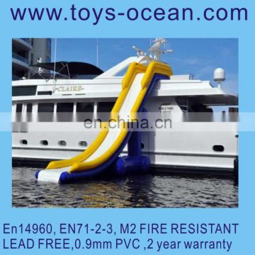 Giant Inflatable Water Slide For Yacht , Yacht Inflatable Water Slide