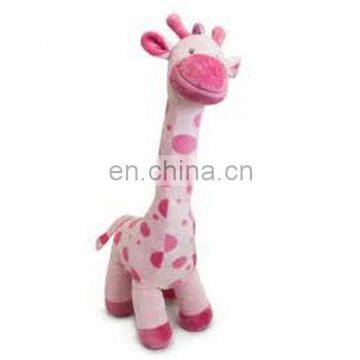 12inch pink color giraffe plush toys for baby