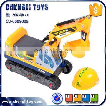 Plastic 2 in 1 engineering vehical kids ride on excavator