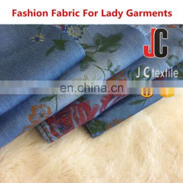 100% cotton printed women's selvedge denim fabric