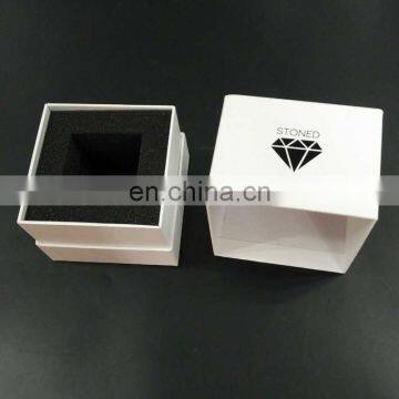 Two Piece Luxury White Square Candle Gift Box With Black Logo