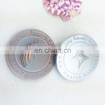 OEM high quality souvenir antique copper metal coin with custom design