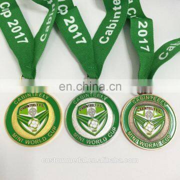 Sport Medal with special pattern in shiny silver plating,die cast process and sparkle texture