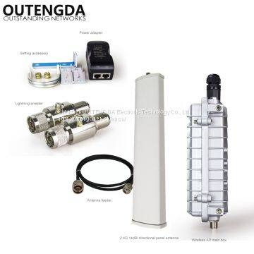 Long Range 400meters Wifi Transmitter Extender 2.4GHz 300Mbs Wireless Router Outdoor AP WiFi Hotspot Base Station With 14dbi ANT photo-3