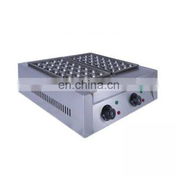 Gas type two cast irons 4.5CM big hole takoyaki maker, commercial takoyaki machine