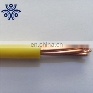 China Supply Multi Core Stranded Copper Core Electric Building Wire 4mm 6mm BV Electric Wire