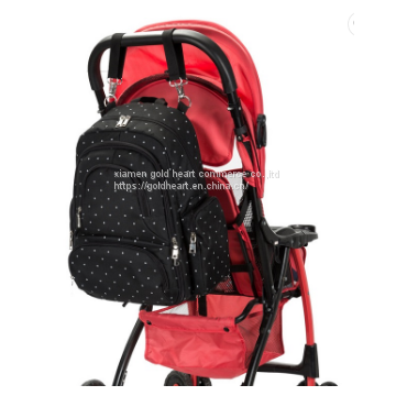 Custom Stylish Quilted Polyester 600d Changing Adult Baby Diaper Bag for Mother photo-5