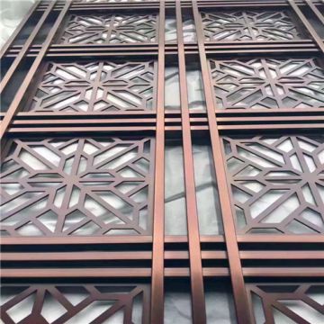 JYFQ0044  Gold Partition Panels Room Divider Screen Laser Cut Decorative Stainless Steel Metal Screens