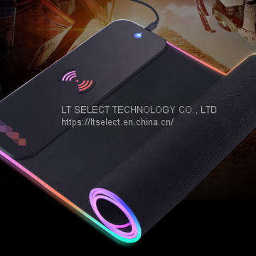 wireless charger rgb mouse pad with running light