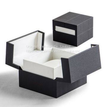 Luxury Plastic watch box with double doors fashion cardboard watch packaging box