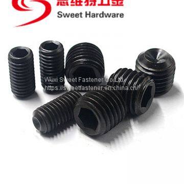 DIN916 alloy steel hex screw grub set screw socket cap screw in black