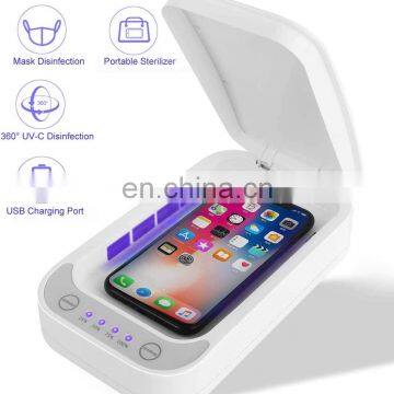 99% kill Sterilizer Uv Instrument Cell Phone UV Sterilizer Wireless Charger for Mobile Key Headset Watch