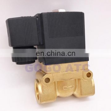 GOGO ATC 50bar high pressure high temperature solenoid valve 3/8 BSP 24V DC Orifice 10mm normal close 5404-03 pilot brass valve