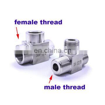 Quick Coupler ZG 1/8'' Female Thread Stainless Steel 304 Three 3 Way T Type High Pressure Connector Fitting Reducing Tee Pipe photo-3