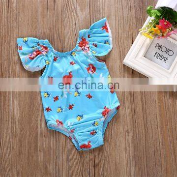 2018 Girls Swimwear Girl SwimSuit Ruffle Rompers for Kids photo-2