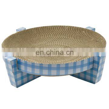 High quality round shape corrugated pet cat scratcher board