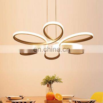 Modern chandelier simple flower-shaped led creative personality art Nordic bedroom study Nordic restaurant chandelier