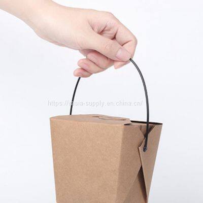 Eco Friendly Disposable Kraft Paper Food Packaging Boxes Pop Chicken Take Away Boxes for Restaurant photo-2