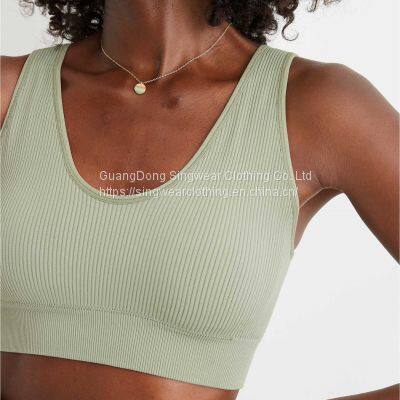 Ladies' santoni seamless knit quick dry & wicking tie dying high support sports bra .