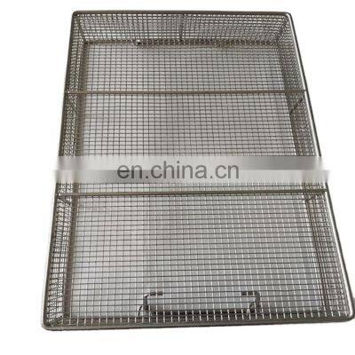 stainless steel sterailization wire mesh basket storage basket metal basket tray