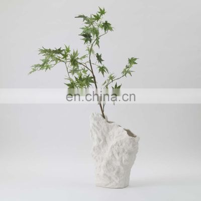 2021 New Fashion Modern Nordic White Matte Ceramic Porcelain Flower Vase for Home Decor